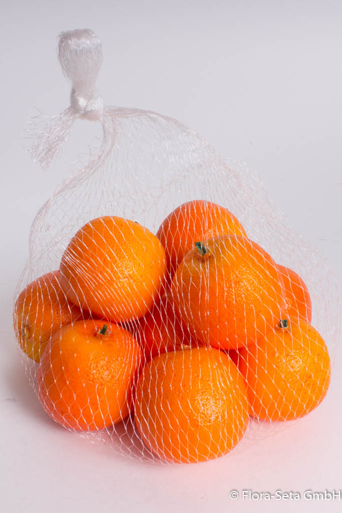 Mandarinen klein im Netz (1 Einheit = 10 Stück) Farbe: orange