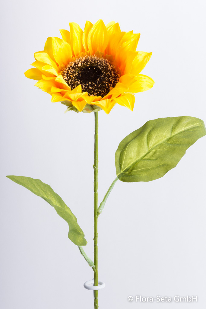 Sonnenblume mit 2 Blättern, 65 x 10 cm