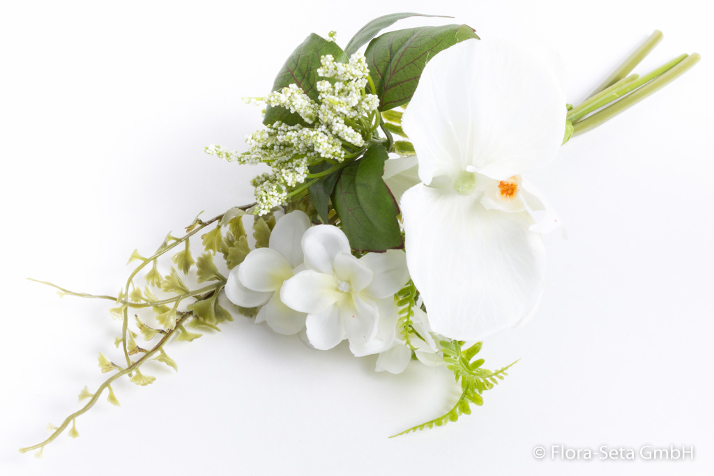 Orchideen-Pick mit Beiwerk Farbe: creme-weiß