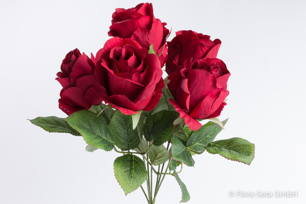 Rosenstrauß mit 6 Rosen Farbe: rot