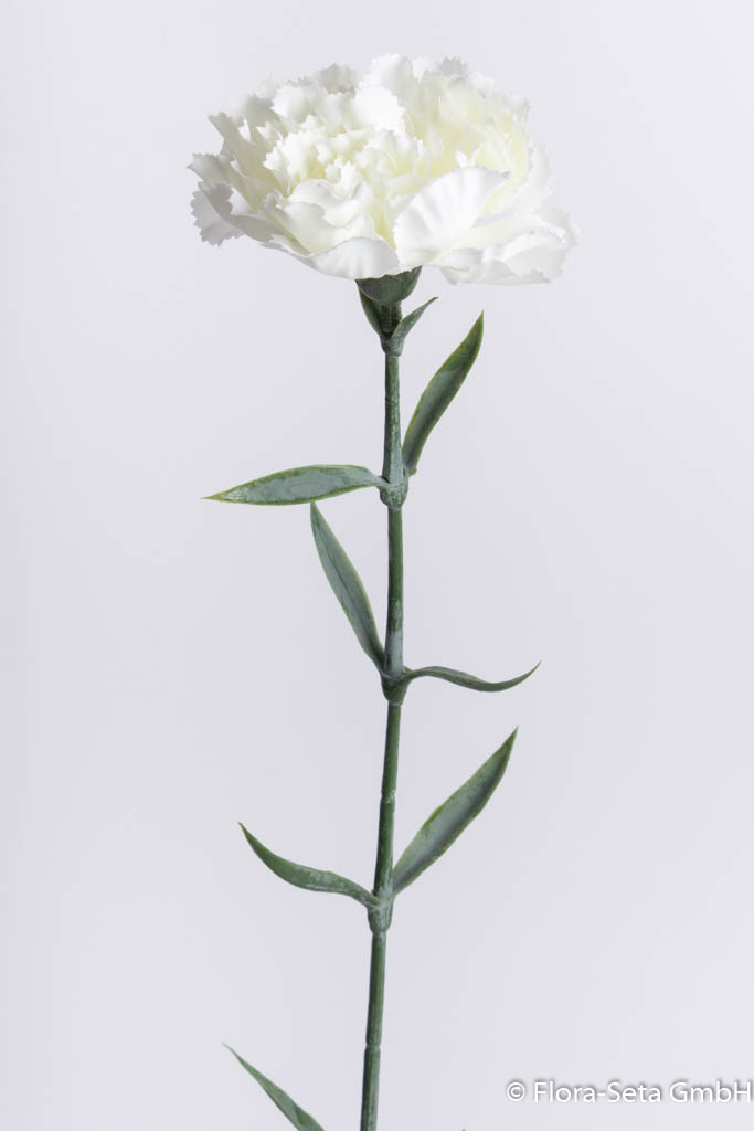 künstliche Nelke, Höhe ca. 66 cm, Farbe: creme-weiß