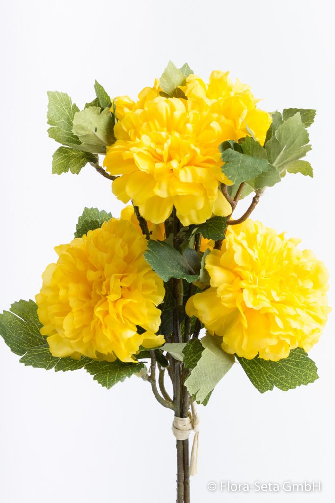 Tagetesbund (Studentenblume) mit 3 Stielen und 6 Blüten Farbe: gelb