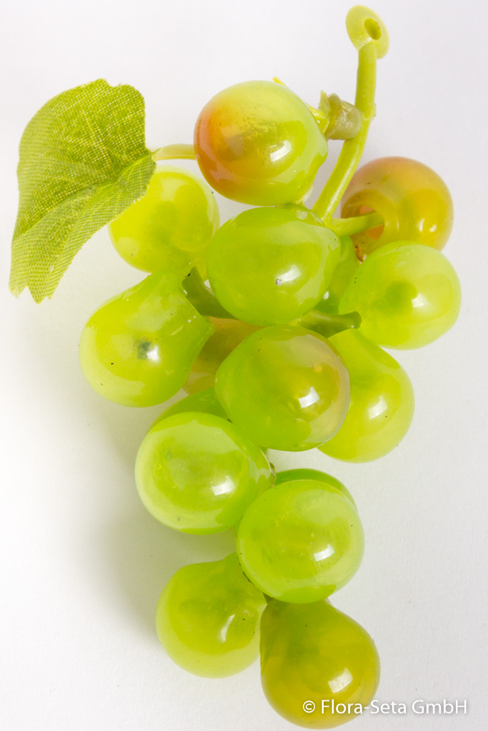 Mini Weintraube mit 16 Beeren und 1 Blatt Farbe: grün