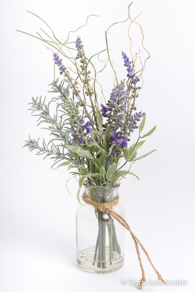 Lavendel-Kräuterbündel im Glas
