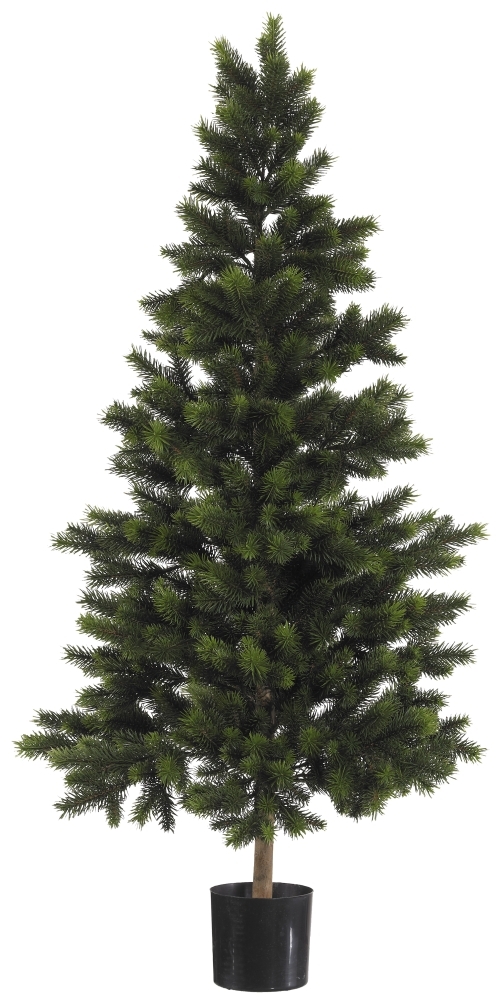 Tannenbaum mit Echtholzstamm im Kunststofftopf, ca. 125 cm Gesamthöhe