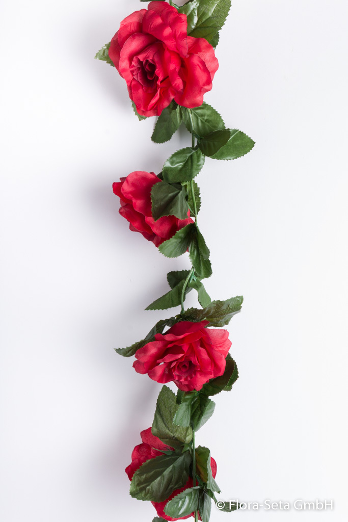 Rosengirlande mit 13 Rosen Farbe: rot