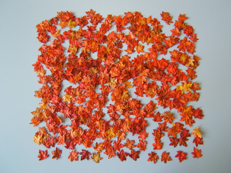 Mini Ahornblätter (ca. 400 Stück in Cellophan) Farbe:orange-rot-braun