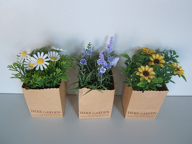 Blütengartensortiment in Papiertüte (3er-Set:Margerite,Lavendel,Sonnenblume)