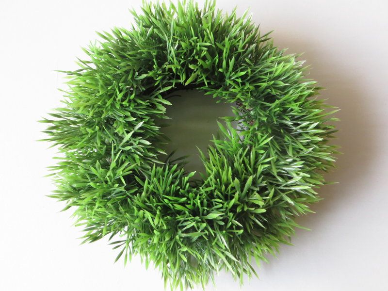 Graskranz dicht auf Reisigbasis Farbe:grün, 20 x 5 cm