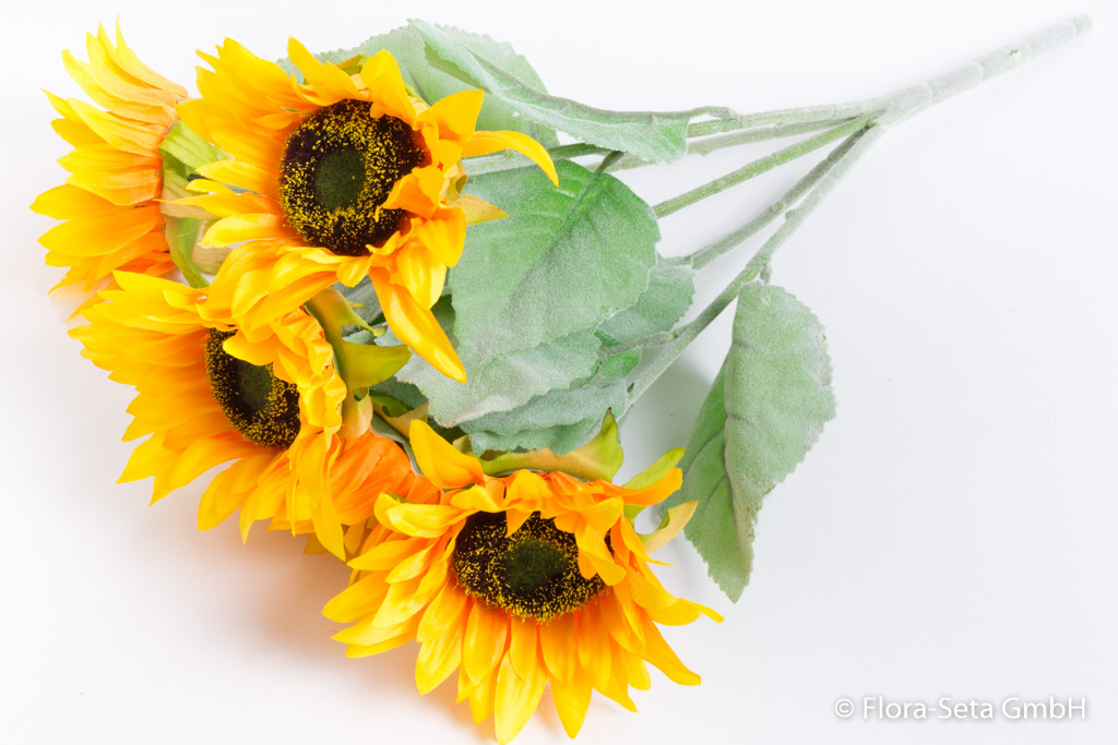 Sonnenblumenstrauß mit 5 Blüten Farbe: gelb