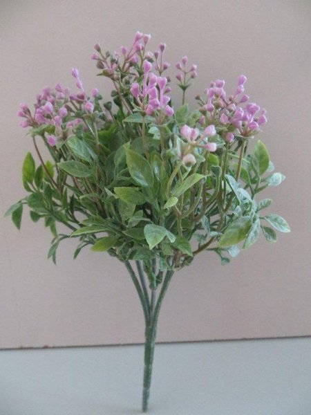 Blütenbusch mit 5 Stielen Farbe:pink, leicht fliederfarben