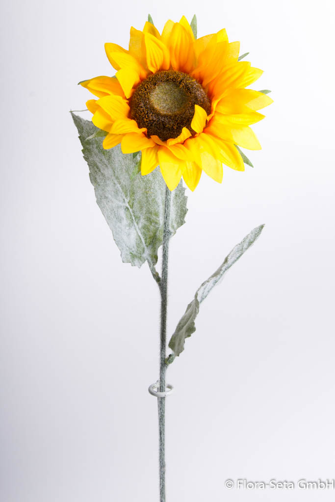 Sonnenblume mit 2 Blättern, 70 x 12 cm