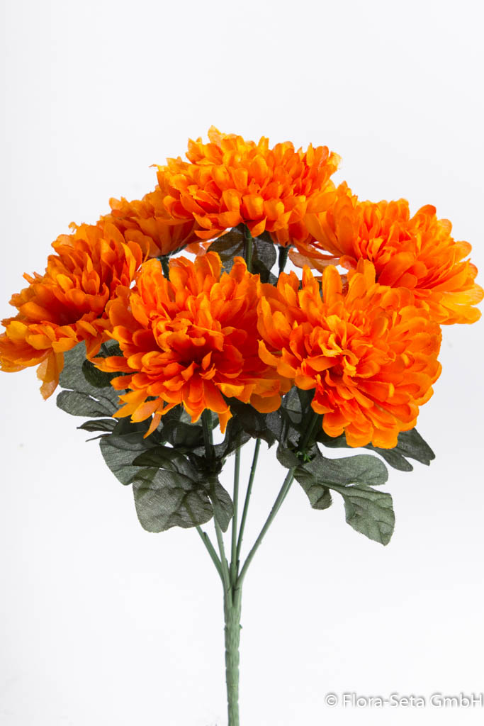 Chrysanthemenstrauß klein mit 7 Stielen Farbe: orange