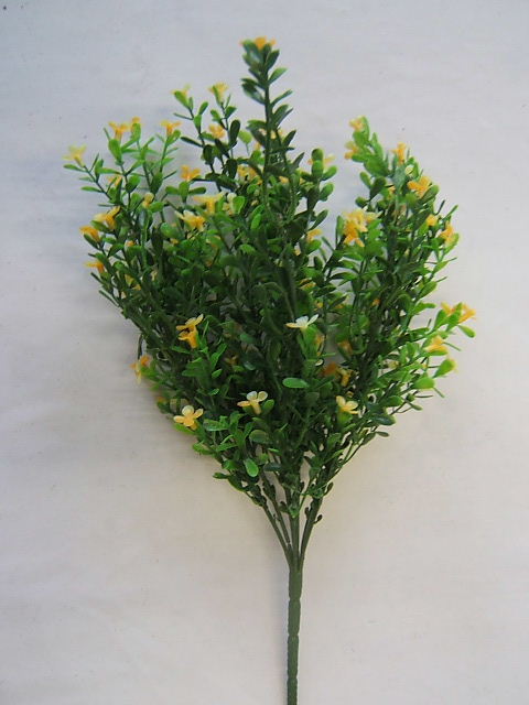 Blütenbusch mit kleinen Blättern und 7 Stielen Farbe:gelb
