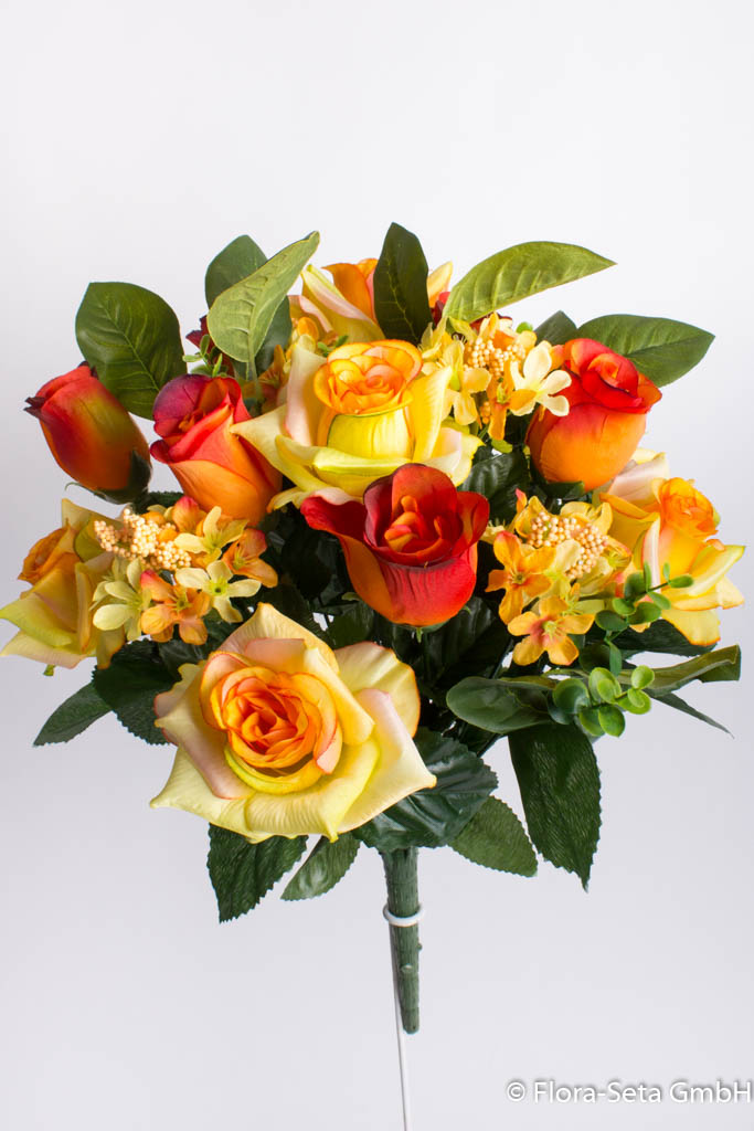 Rosenstrauß mit 24 Stielen Farbe: gelb-orange