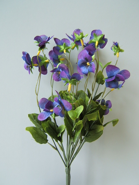 Stiefmütterchenbusch (Hornveilchen) mit 12 Stielen Farbe: purple