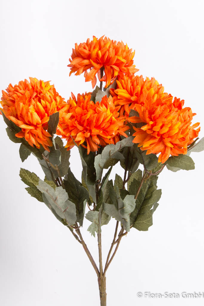 Chrysanthemenstrauß mit 7 Stielen Farbe: orange