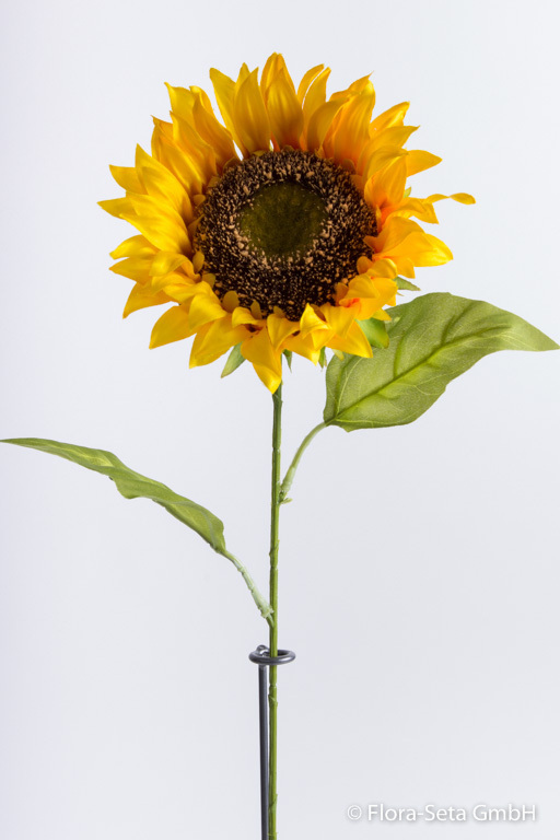 Sonnenblume mit 2 Blättern, 68 x 15 cm