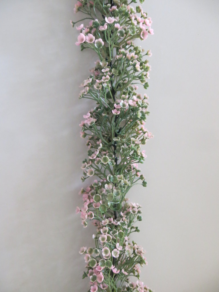 Blütengirlande rund gebunden Farbe: altrosa-pink
